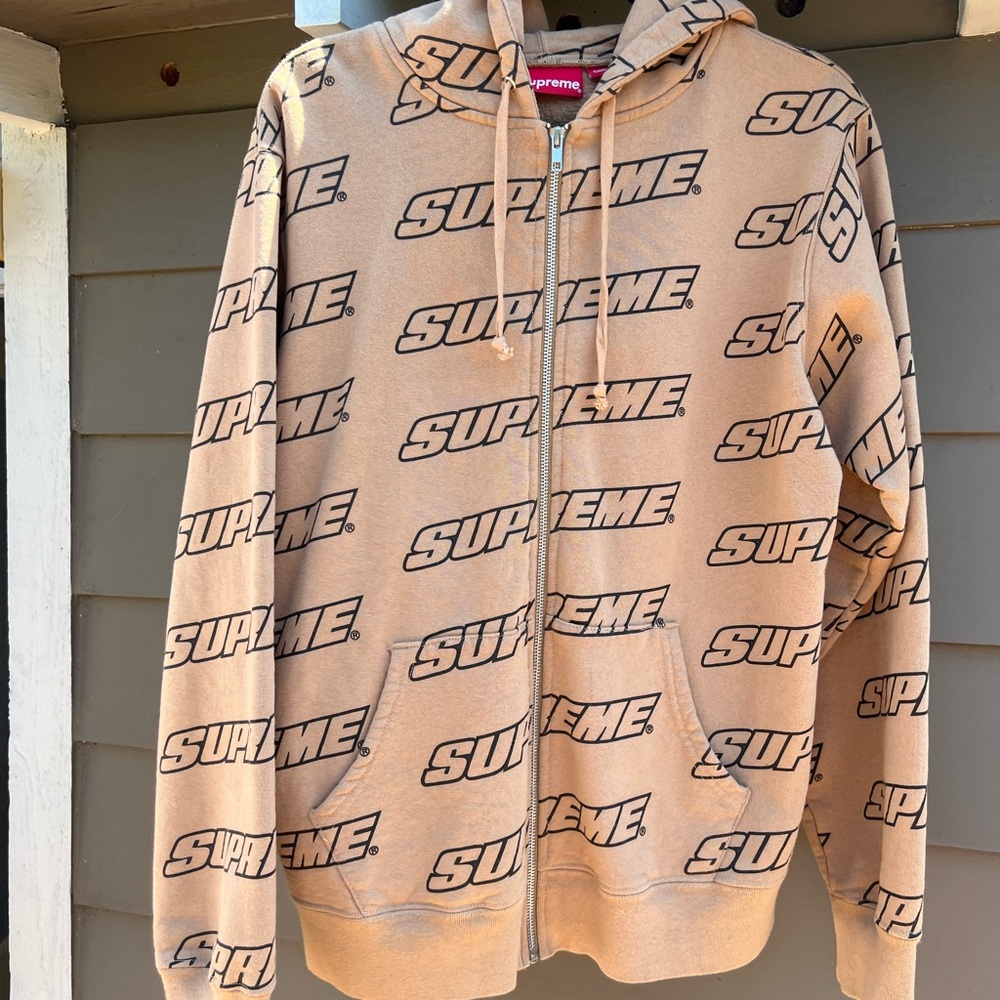 Supreme Repeat Zip Up Hooded Sweatshirt
